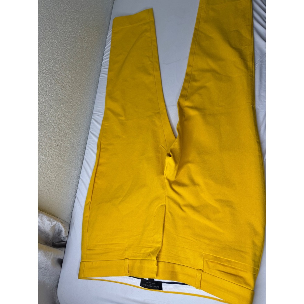 Banana Republic Sloan Curvy Fit Trousers Yellow Stretch Dress Pants Womens 12